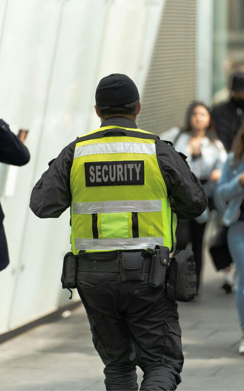 Sicherheitsmitarbeiter im Einsatz